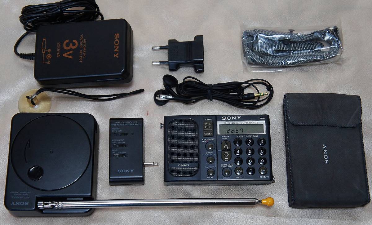 動作確認SONY ICF-SW1S FMステレオシンセサイザーレシーバー SONY