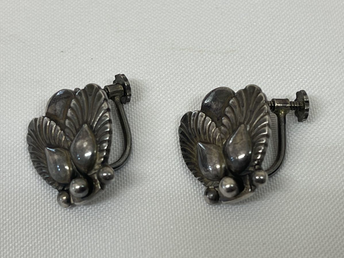 1円〜GEORG JENSENジョージジェンセン 110 イヤリング SV925 Sterling セット　8.8g