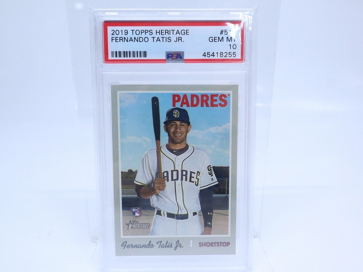 2019 Topps Heritage #517 Fernando Tatis Jr. RC PSA 10 GEM MINT タティス 4-A031Y/1/60P