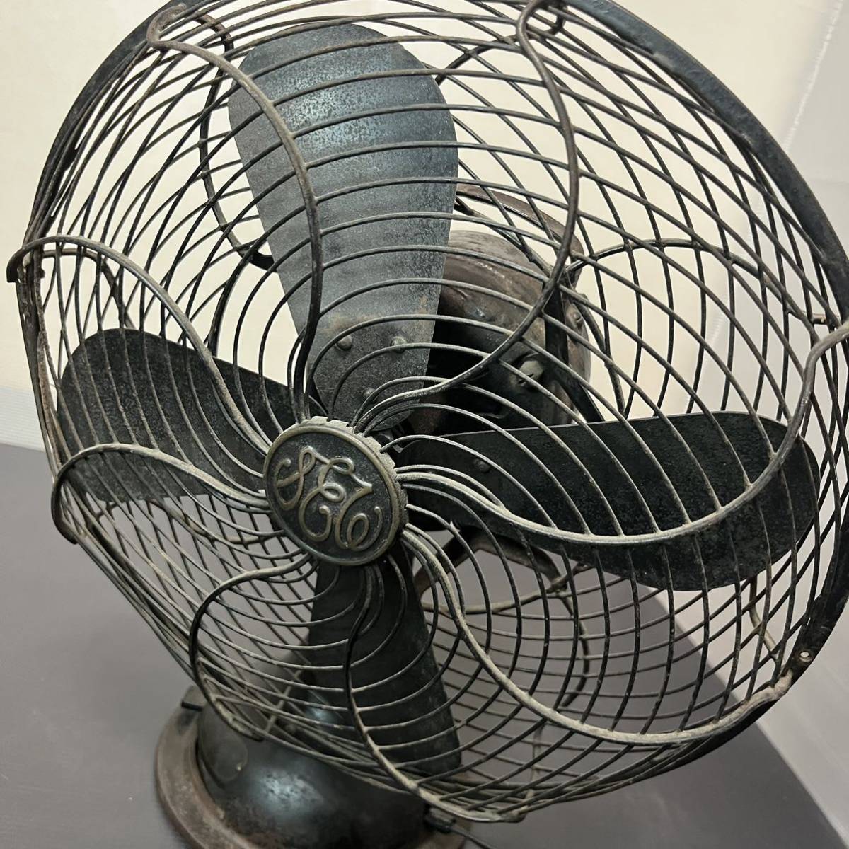 芝浦製作所 黒扇風機 16インチ 昭和レトロ