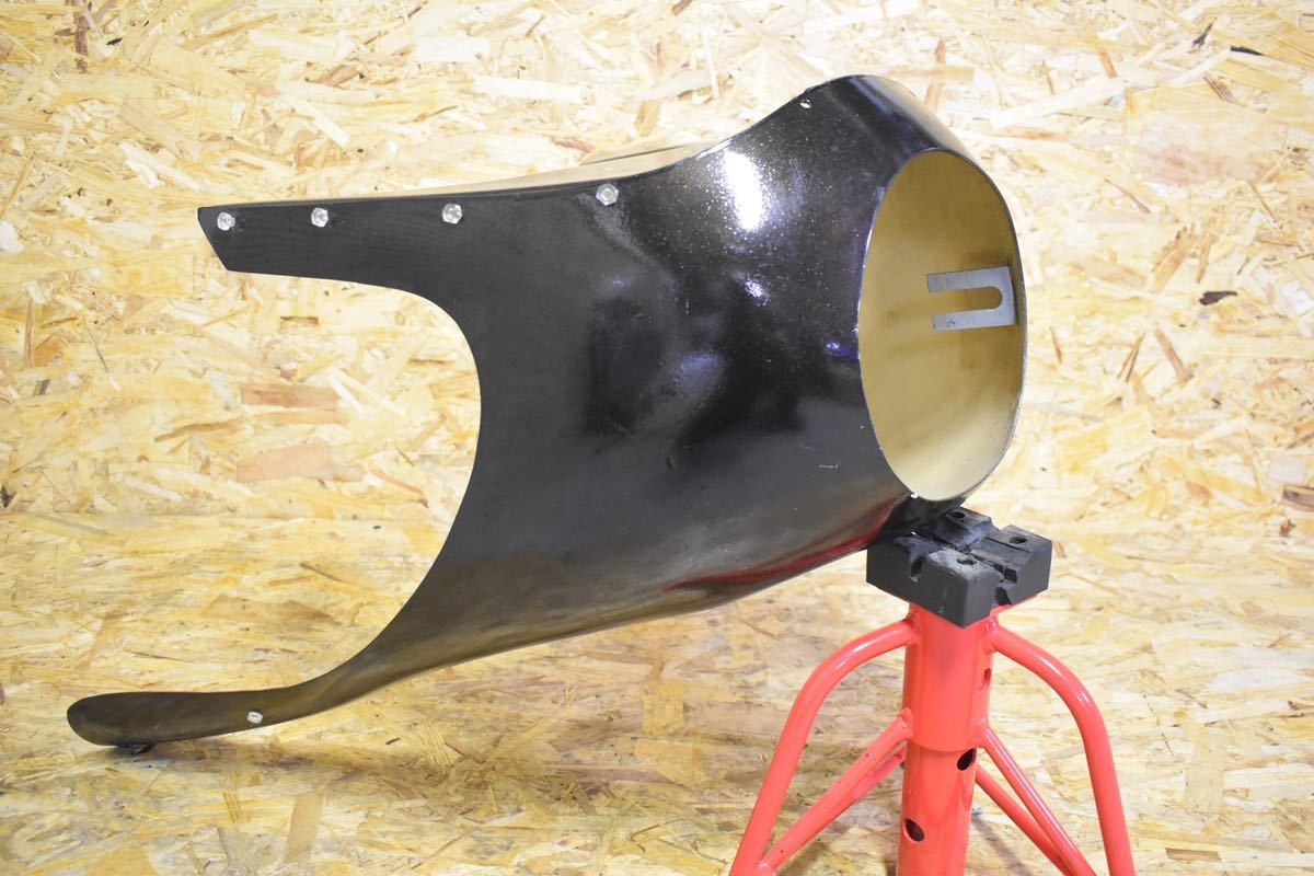 イノウエハーフカウル黒赤カラー　中古品 イノウエ ハーフカウル ロケットカウル 当時物(カウル、フェンダー