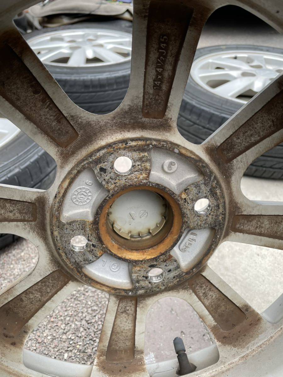 タントカスタム 純正アルミホイール 155/65R14 ダイハツ純正 L375S 14