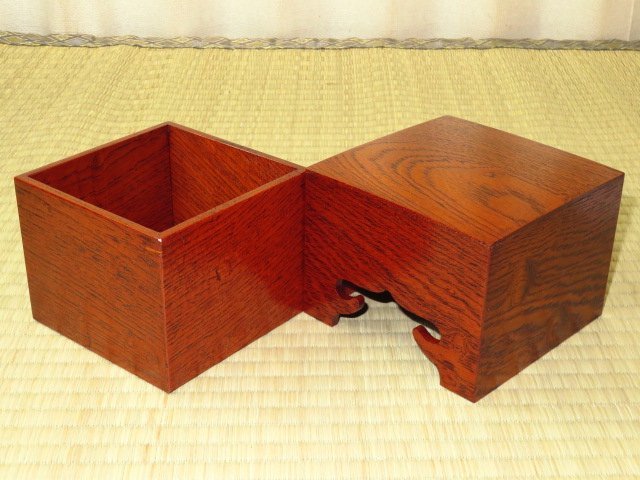 d*2様 工芸品 欅拭漆文箱 d*2様 工芸品 欅拭漆文箱 美術品