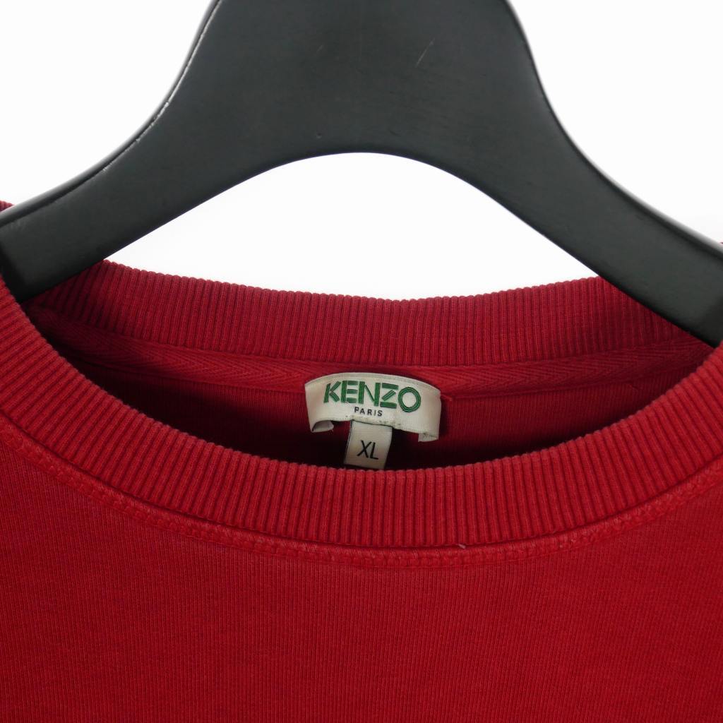 ケンゾー KENZO タイガー 刺繍 スウェット トレーナー XL レッド 赤