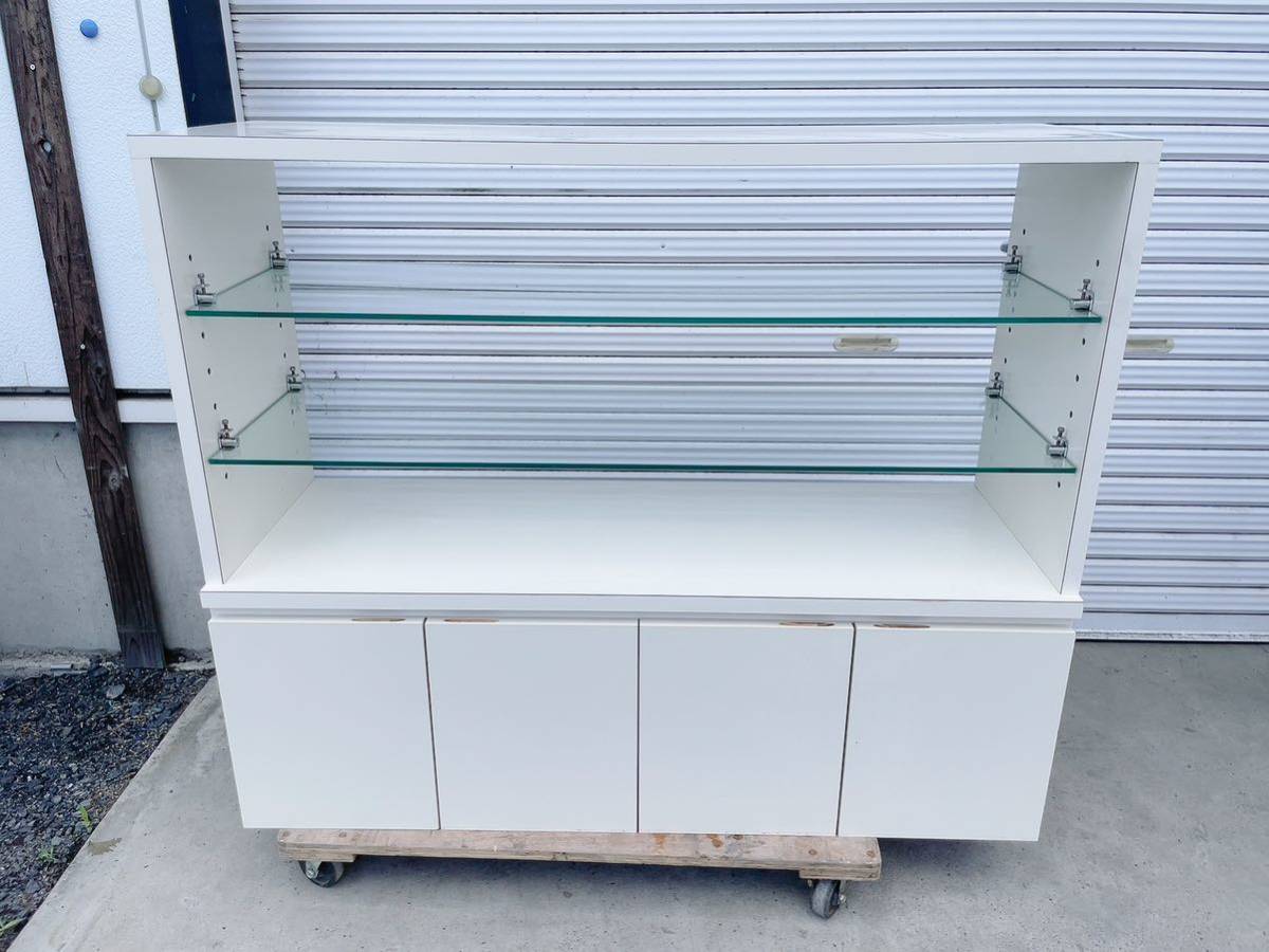 中古 引取限定 陳列棚 店舗用品 店舗什器 ディスプレイ棚 ホワイト  
