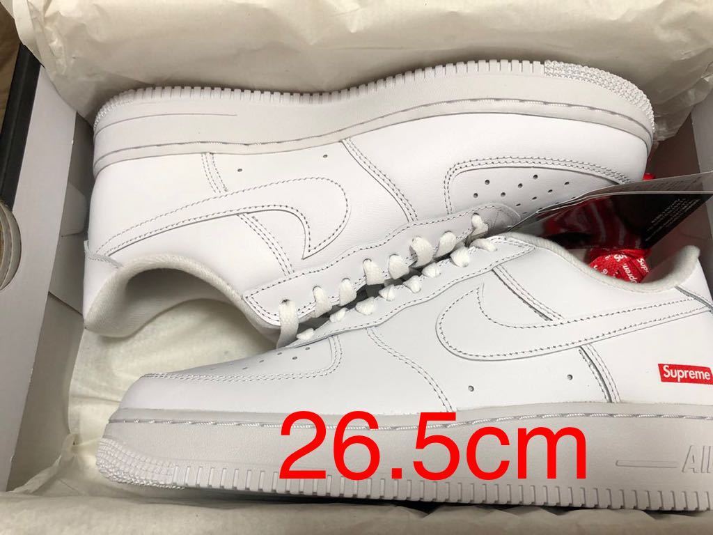 【新品】Supreme Air Force 1 white US8.5 26.5cm 白 エアフォース１