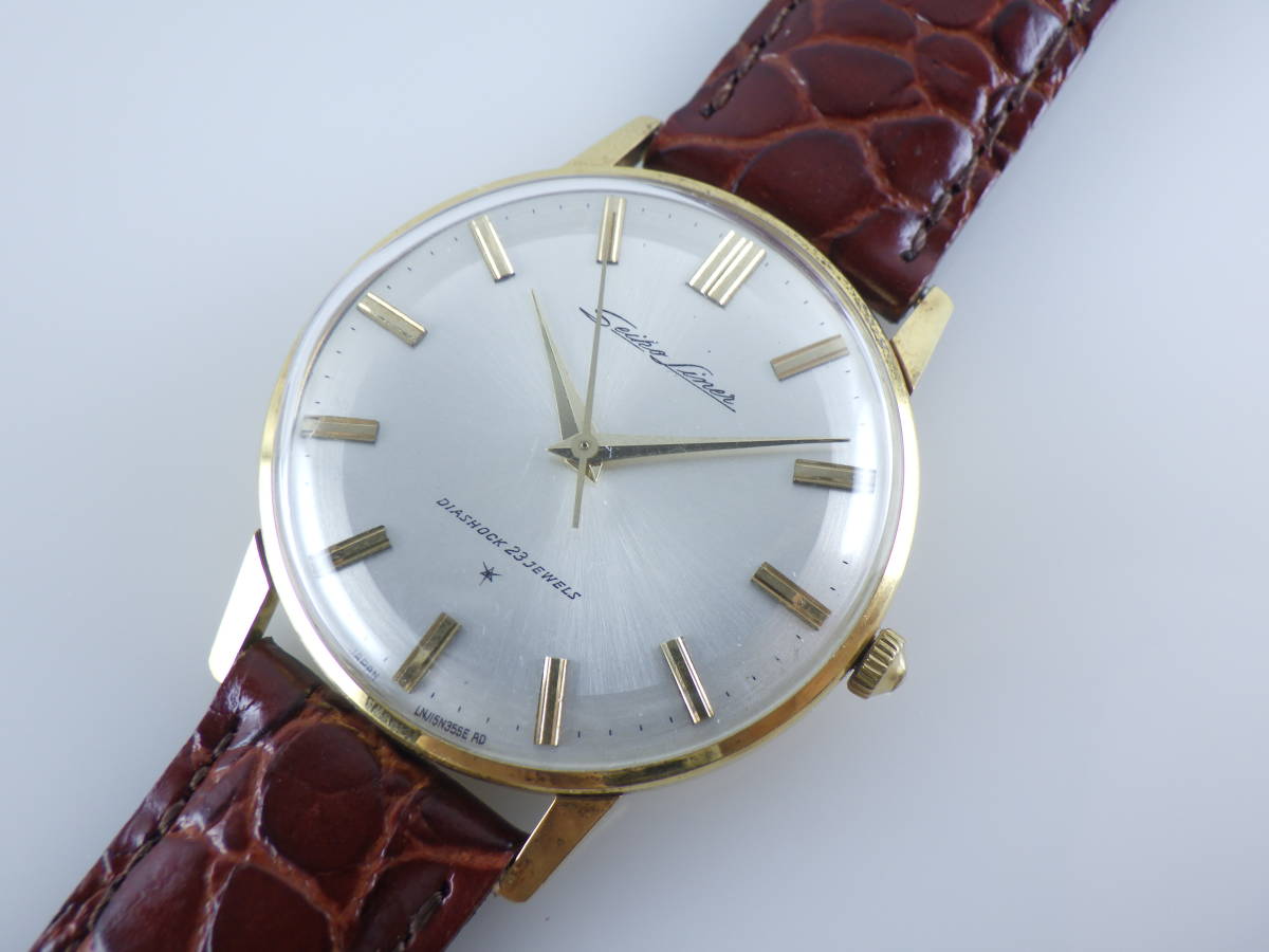 セイコー SEIKO ライナー LINER K18 750 18金 金無垢 手巻き 腕時計