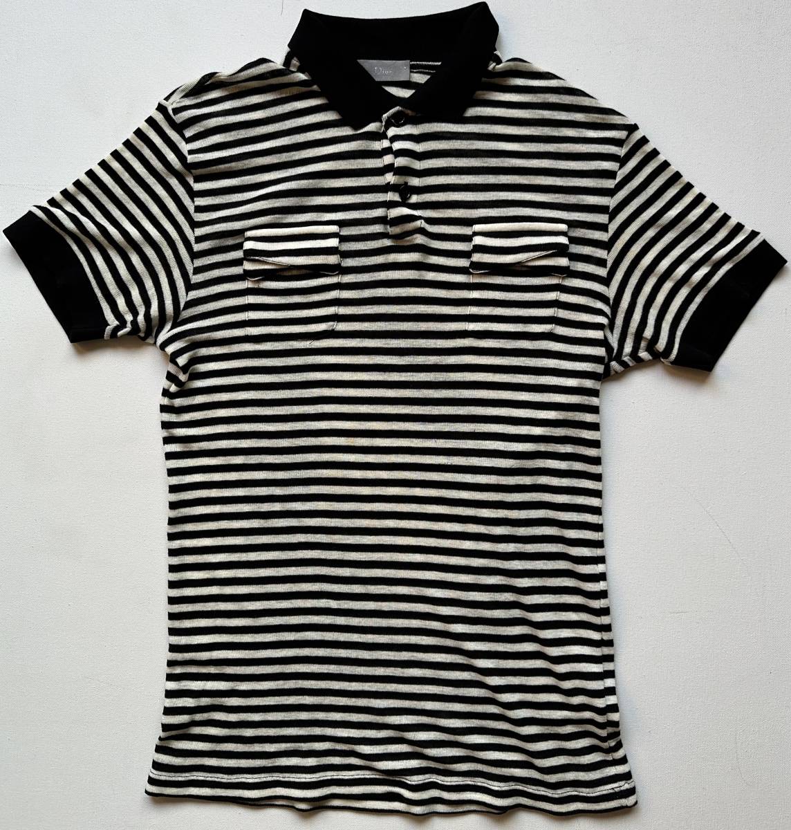 Dior HOMME 06AW クロスポケットボーダー半袖ポロシャツXS美品 Dior