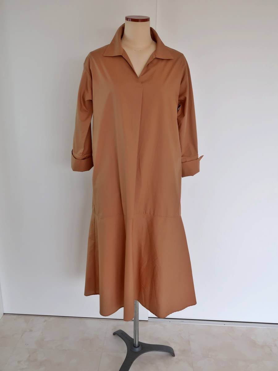 美品■Adam et Rope /アタムエロペ■シャツワンピース■キャメル■サイズF■おしゃれ♪