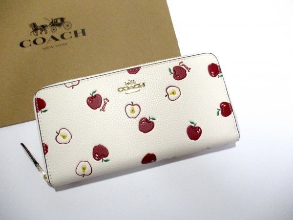 COACH長財布F76546アップルりんごブラック新品未使用品 国内限定品✨️COACH希少 りんご アップル 長財布 ラウンドファスナー