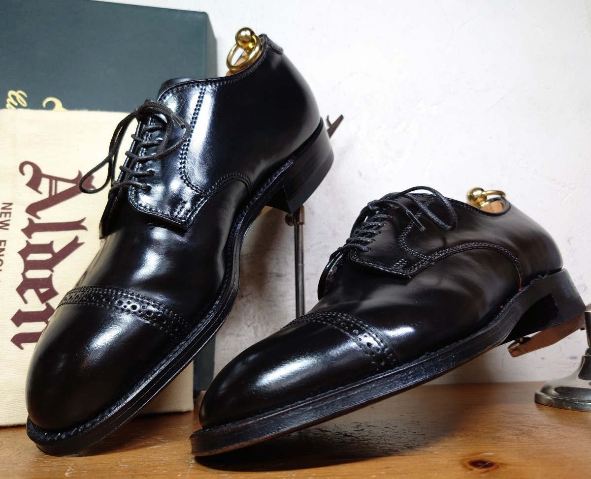 極美品】USA製 Alden/オールデン 56214 コードバン パンチドキャップ 