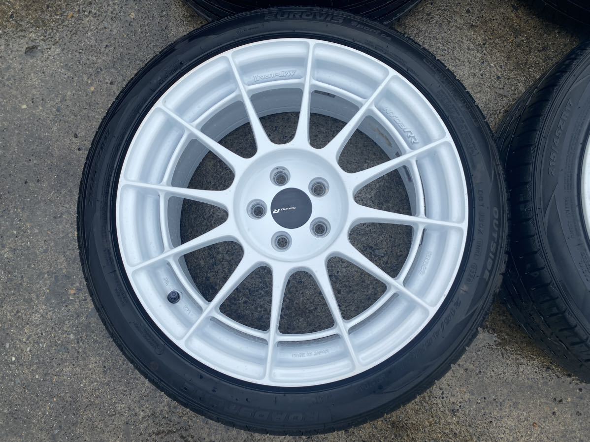 215/45R17 2019年製 ROADSTONE 17x8J PCD 100 5H ET 48 ENKEI NTO3RR 