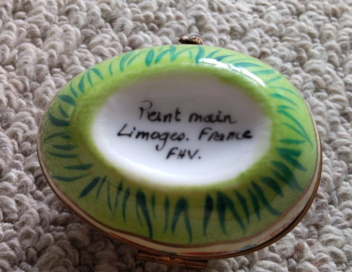 リモージュ＊LIMOGES＊ヒンジボックス ＊ウサギ＊イースター＊エッグ型