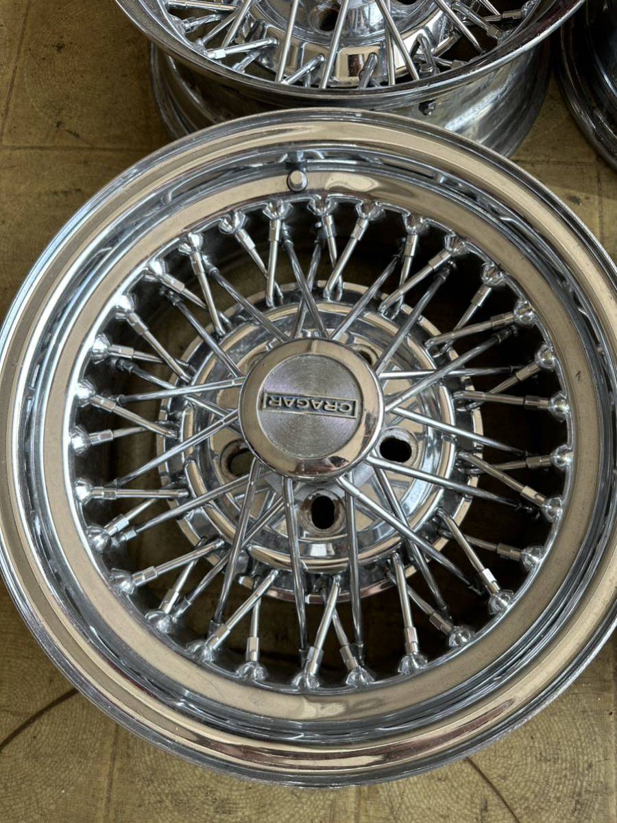 クレーガー CRAGAR ワイヤーホイール 当時物 旧車 Y30 12クラウンの 