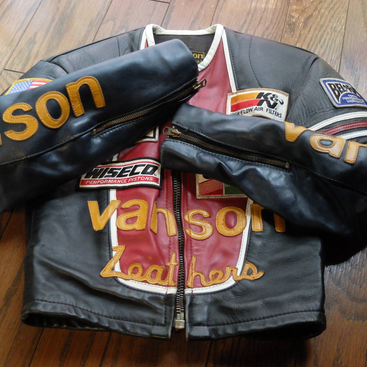 vanson サイズ34 バンソン ワンスター 本革ライダースジャケット 