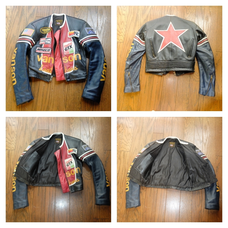 vanson サイズ34 バンソン ワンスター 本革ライダースジャケット