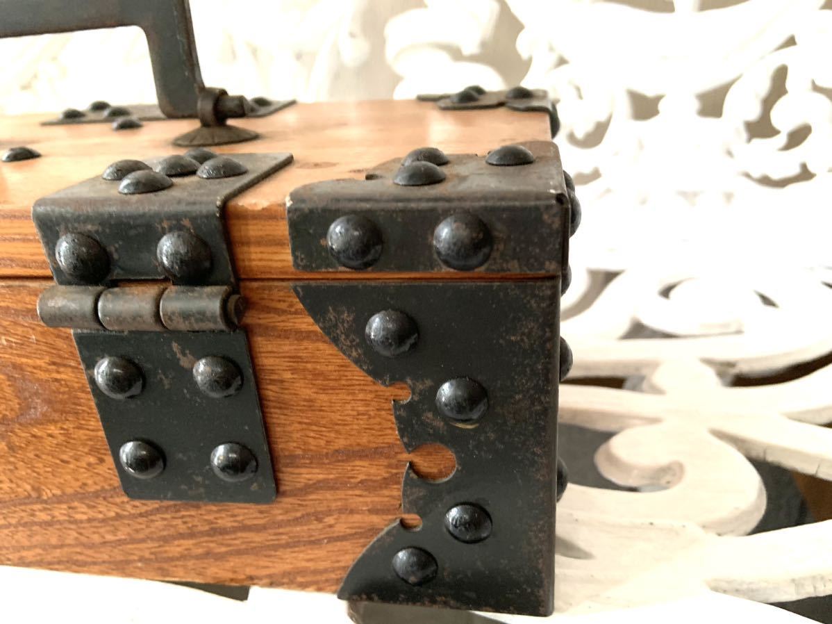 古民具 千両箱 千両箱 古道具 木製 人気SALE，最新作 鉄 古民具⁄