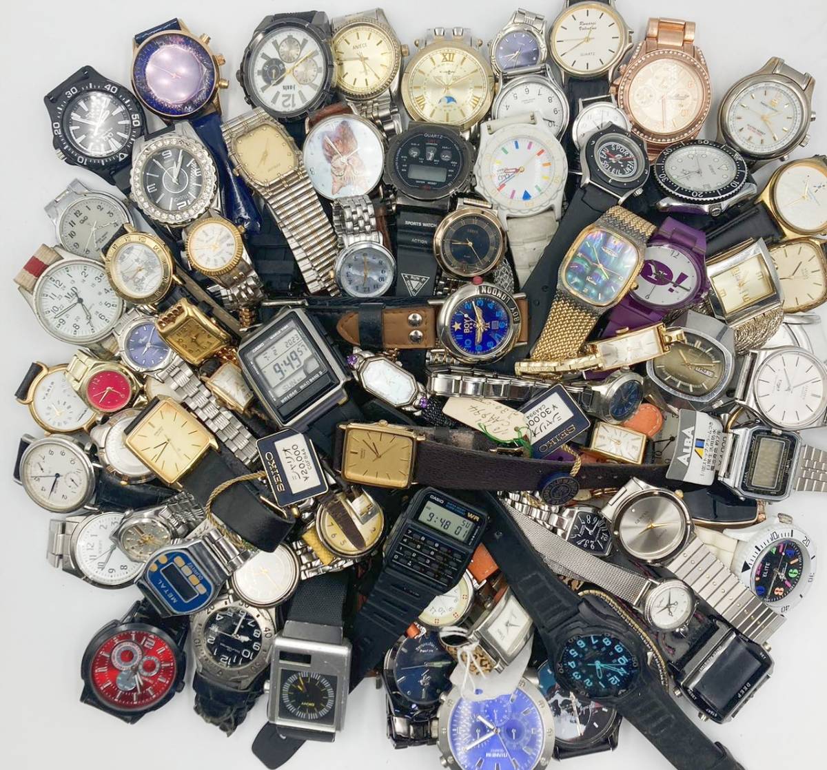 ☆腕時計 大量 約100点 ☆ SEIKO/CITIZEN/CASIO/海外ブランドなど 動品＆