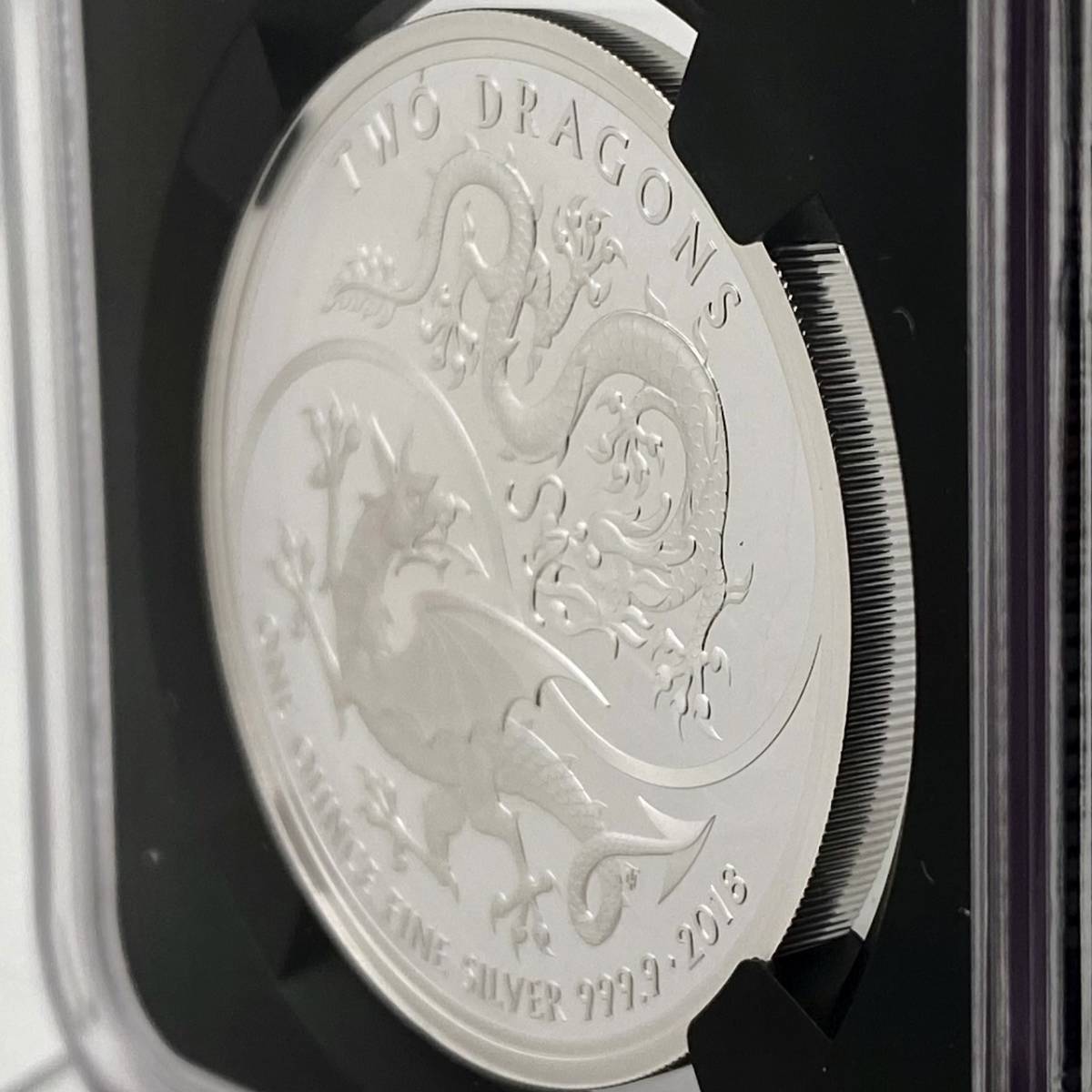 2018 英国 Two Dragons 銀貨 NGC PF70 2018 1 oz Great Britain Two Dragons 999 Silver Coin