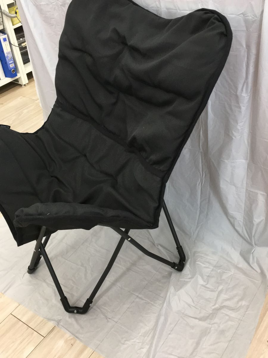 CAPTAIN STAG◆リラックスクッションチェア/チェア/1人用/BLK/K1405