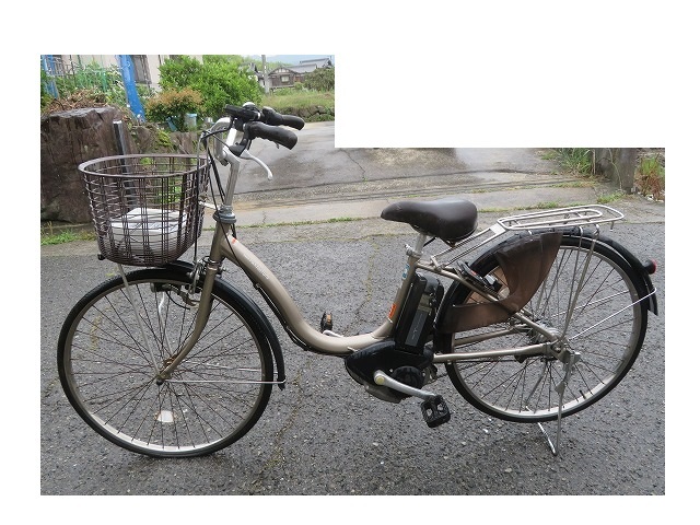 電動自転車ヤマハPAS　Natura　26インチ　3段　12.3Ah充電器あり S☆YAMAHA PAS Natura X5551 26インチ 3段変速ギア 電動自転車 カギ3本