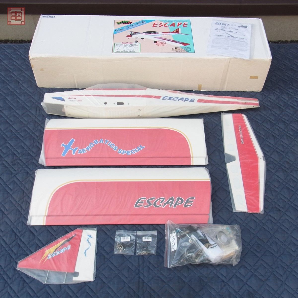 未組立 エスケープ 40-52 ARF レッド系 RC ラジコン 飛行機 ESCAPE【EB