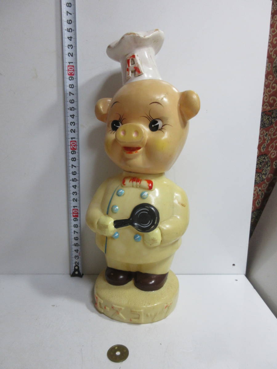 古ーい エースコック　カウンター用　ソフビマスコット　33センチ　エースコック JAPAN 