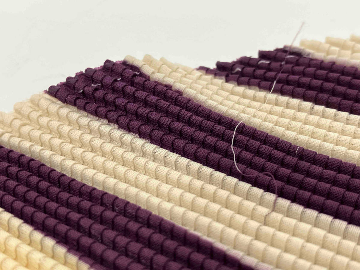 美品✨イッセイミヤケ 半袖カットソー ハイネック ワッフル調 アイボリー 3 me ISSEY MIYAKE ミー イッセイミヤケカットソー 幾何学柄 ワッフル