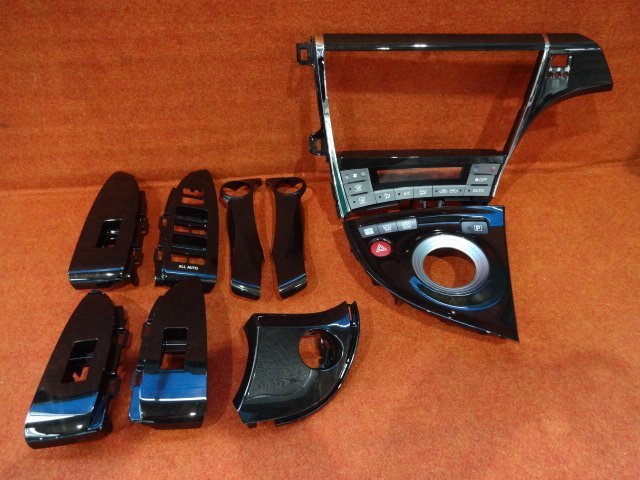 中古 トヨタ プリウス ZVW30 9インチ用 木目調 オーディオパネル シフトパネル パワーウインドスイッチパネル 9点セット (棚4898-204) 自動車メーカー別 自動車、オートバイ