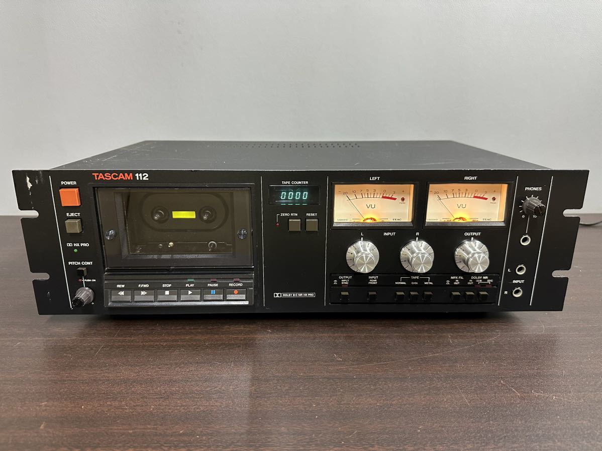 簡易整備済！TASCAM 112MKII カセットデッキ キャノン端子付 簡易整備済！TASCAM 112MKII カセットデッキ キャノン端子付 中古