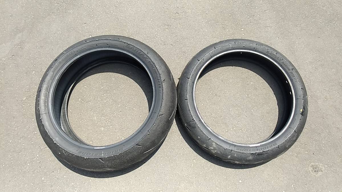 BRIDGESTONE ST600 ブリヂストン バトラックス レーシング R11 2022年製 前後セット 中古 屋内保管　120/600R17 180/640R17 ①