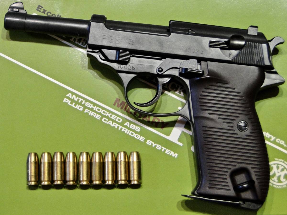 [マルシン]ワルサーP-38エクセレントヘビーウエイトABS樹脂製モデルガン(未発火品)EHW/SPG/ナチス/ドイツ軍/ミリタリー