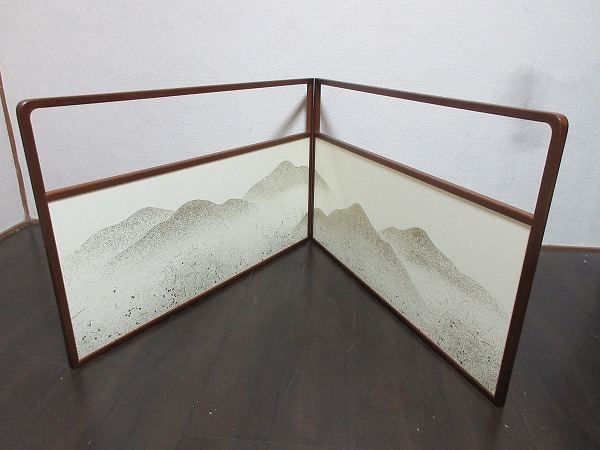 茶道具 風炉先屏風 利休梅 衝立 二枚折屏風 利休梅風炉先屏風の通販