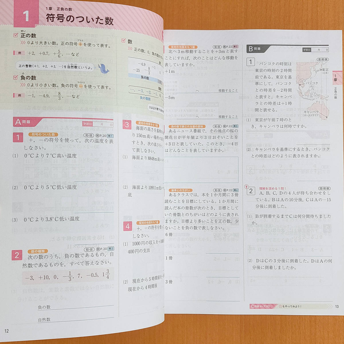 令和5年度対応「数学の学習ノート 1年 東京書籍版【生徒用】別冊解答