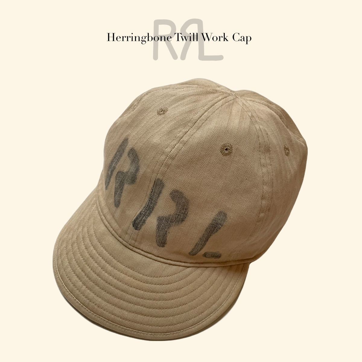 RRL “HBT Work Cap” ヘリンボーンツイル キャップ 帽子 ワーク メカニック エンジニア ミリタリー ステンシル Ralph Lauren ヴィンテージ