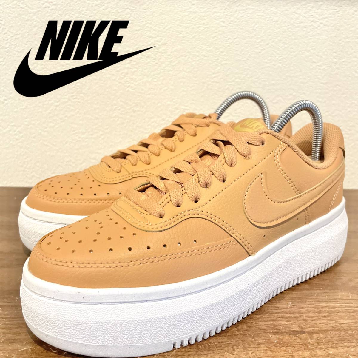 NIKE W COURT VISION ALTA LTR ナイキ コートビジョン ブラウン 厚底 