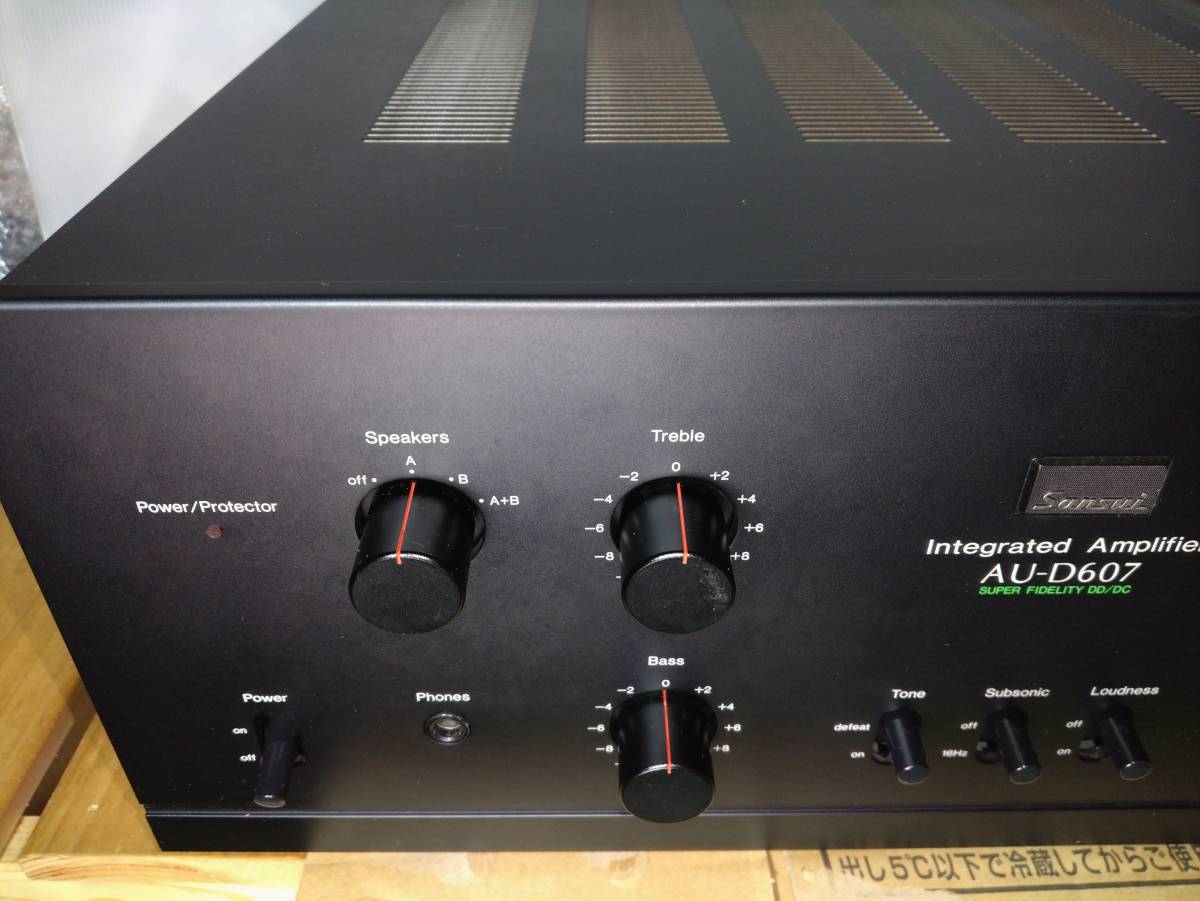 SANSUI サンスイ プリメインアンプ AU-D607 正常動作確認しました。
