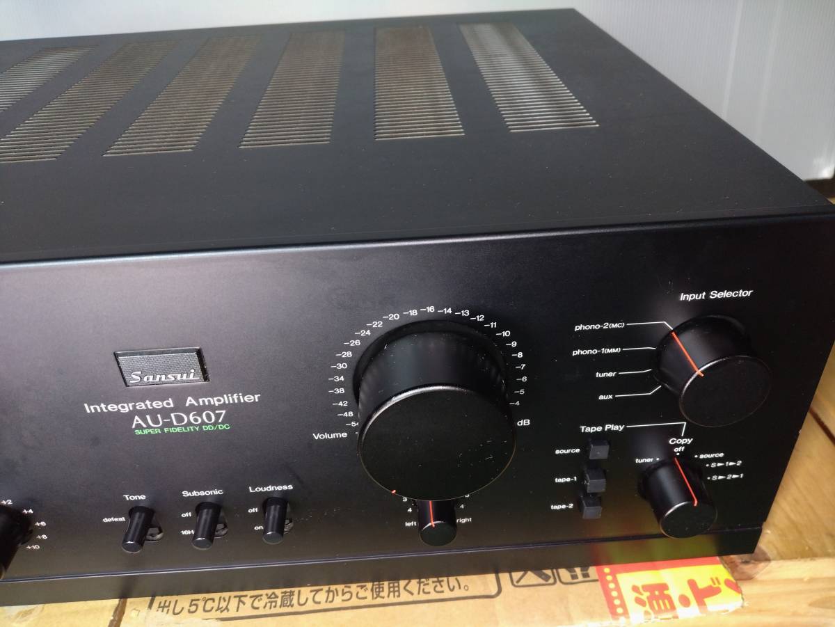 SANSUI サンスイ プリメインアンプ AU-D607 正常動作確認しました。