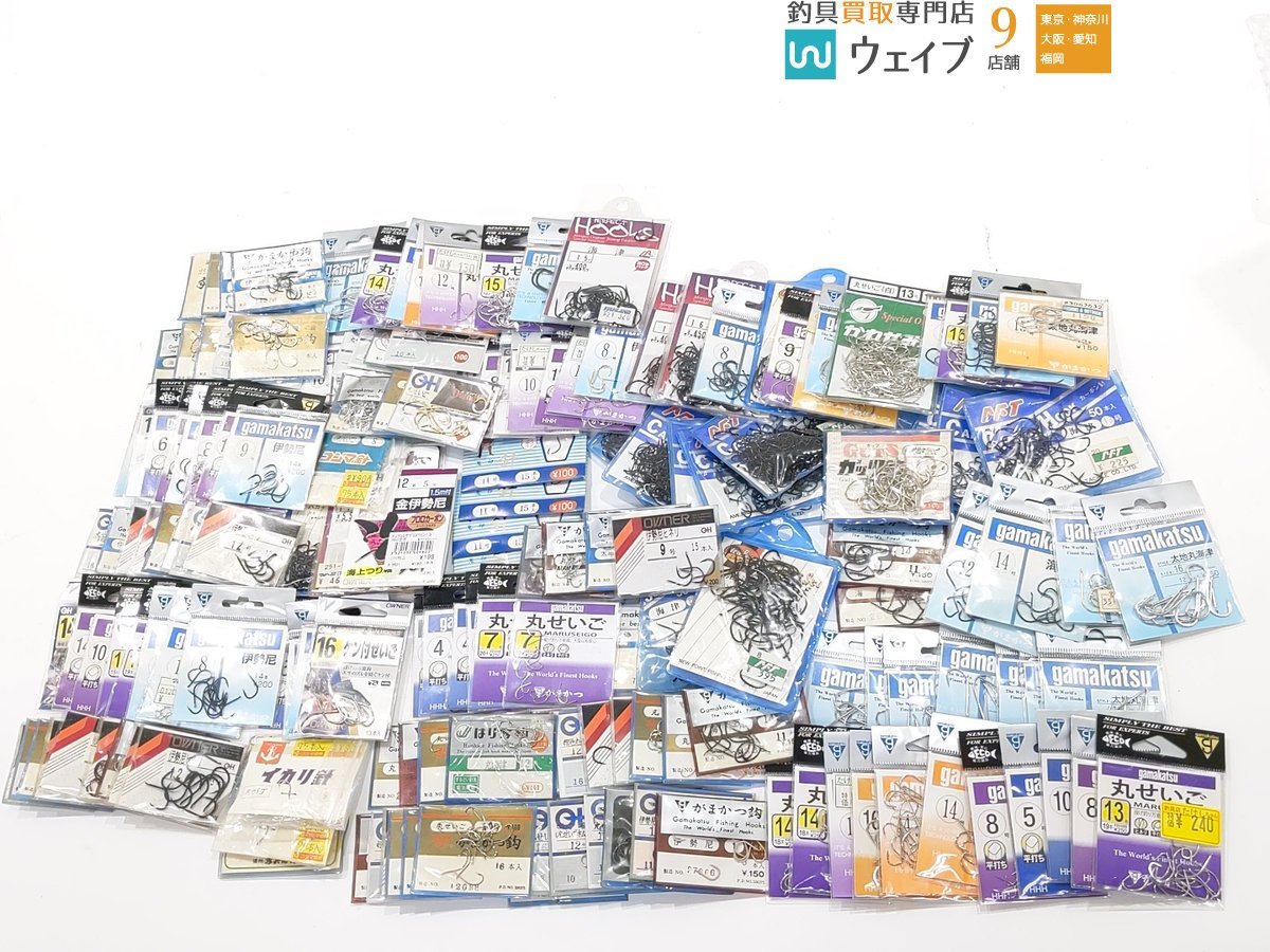 オーナーばり がまかつ 他 伊勢尼 丸せいご 丸海津 等 釣り針 計130点