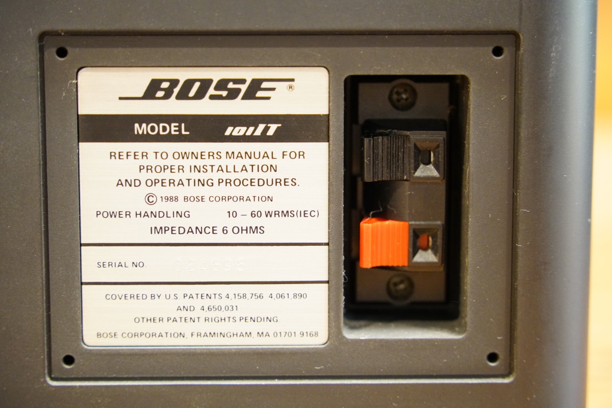 BOSE 101IT-R 赤 ペア スピーカー 1988年モデル BOSE Italiano 101IT