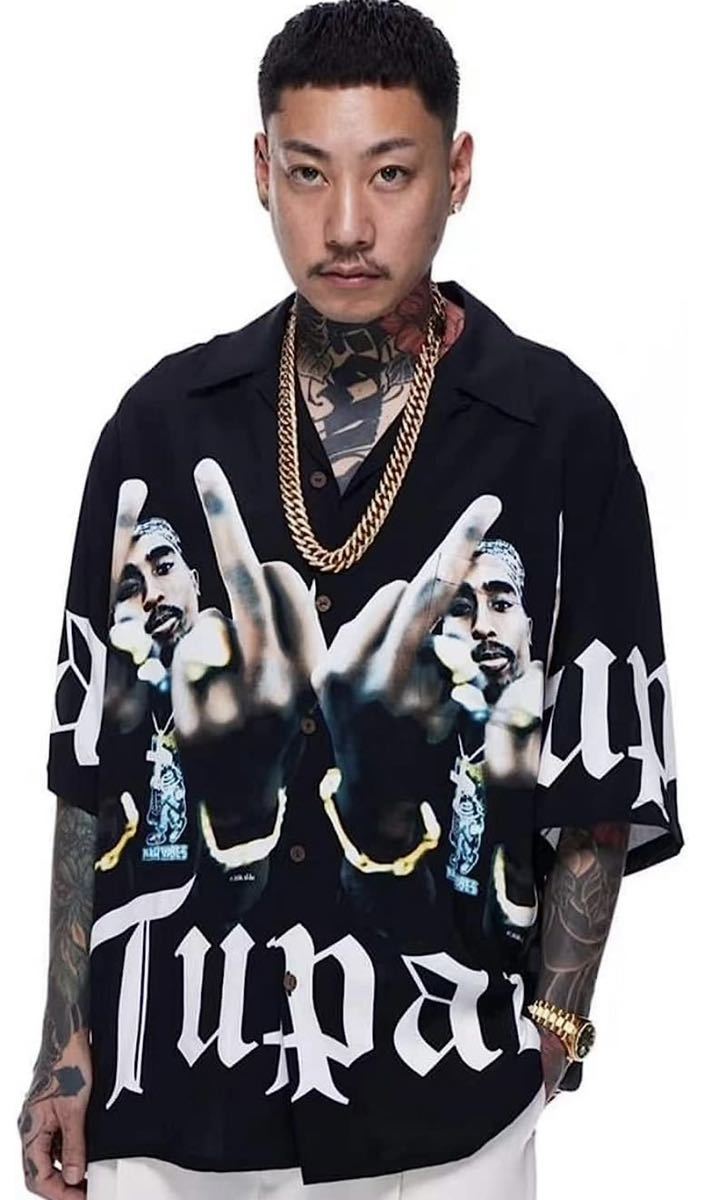 新品希少　数量限定　ワコマリア　TUPAC 2pac オープン　シャツ　アロハ　HIPHOP 舐達磨 L