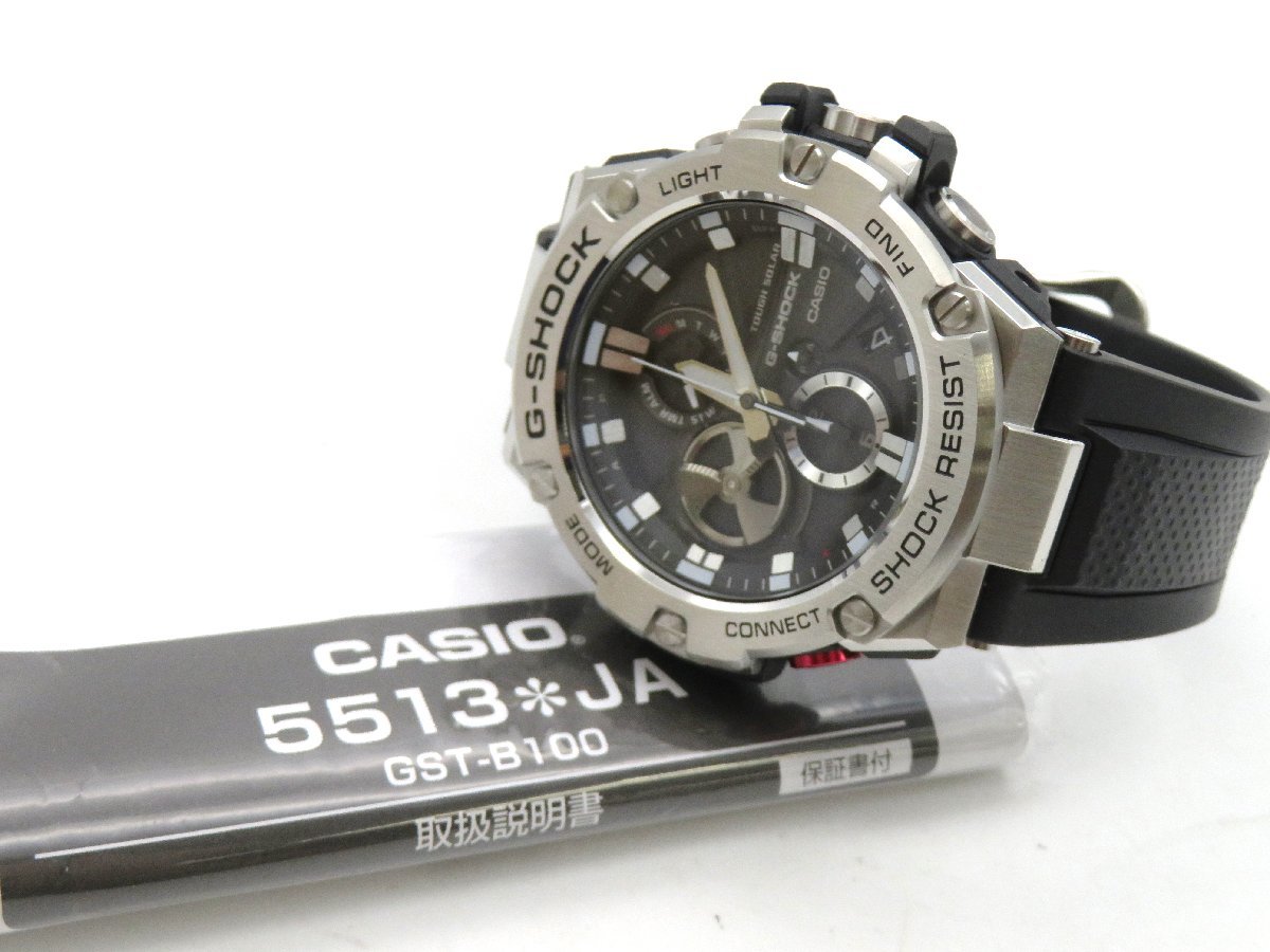 カシオ G-SHOCK GST-B100-1AJF ジャンク 動作未確認 カシオ G-STEEL 