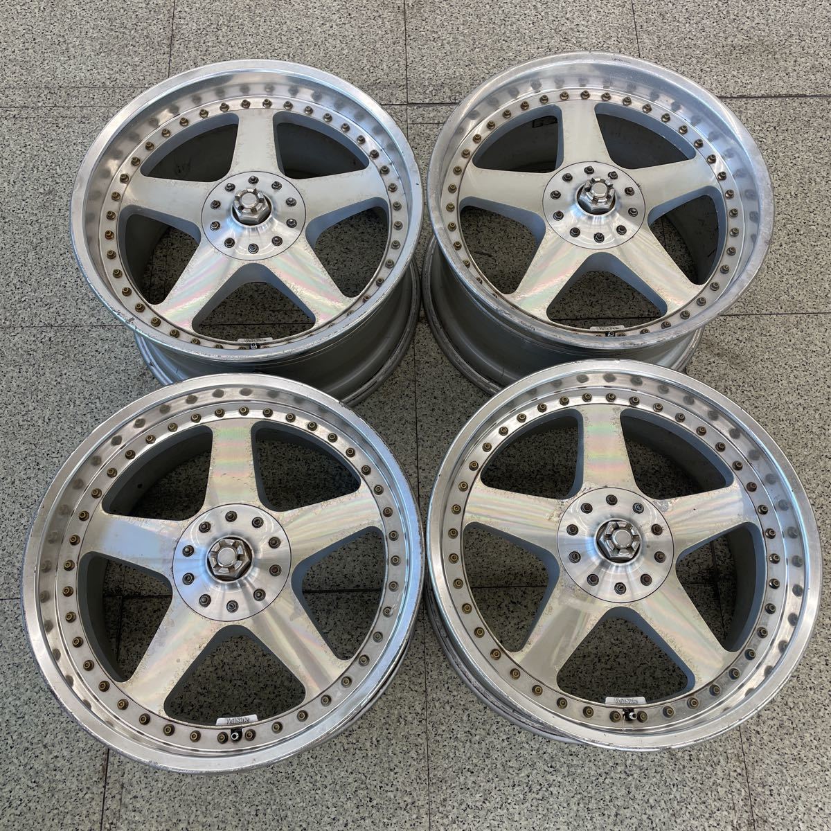 深リム 希少 VeilSide 18インチ 9J +28 10J+30 4/5H-114.3 中古 訳あり 