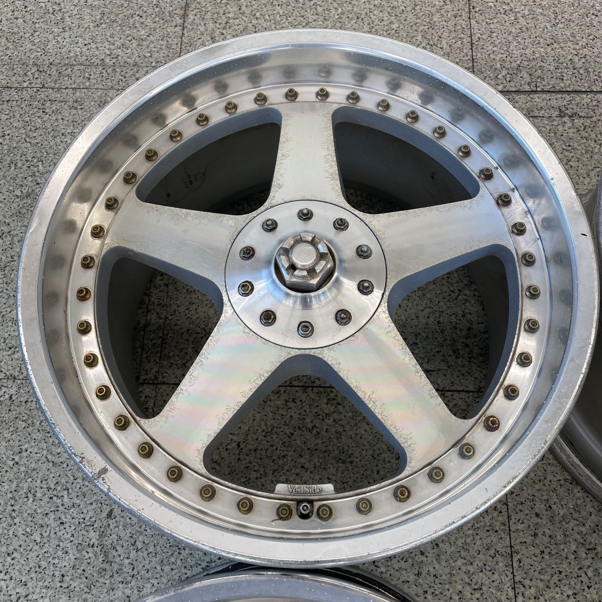 深リム 希少 VeilSide 18インチ 9J +28 10J+30 4/5H-114.3 中古 訳あり 