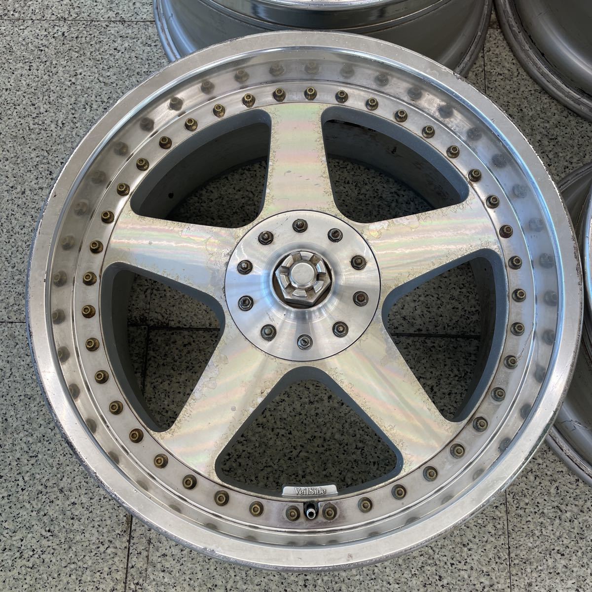 深リム 希少 VeilSide 18インチ 9J +28 10J+30 4/5H-114.3 中古 訳あり 