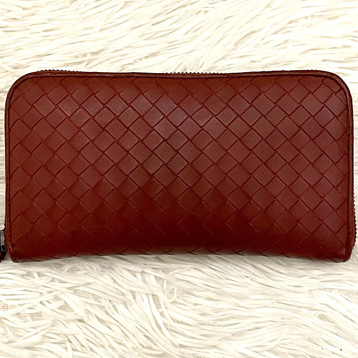 美品☆BOTTEGA VENETA ボッテガヴェネタ イントレチャート ラウンド