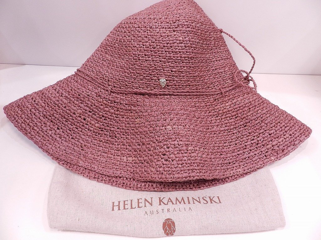 期間限定セール ヘレンカミンスキー HELEN KAMINSKI ヘレンカミンスキー 麦わらハット 帽子 レディース ピンク