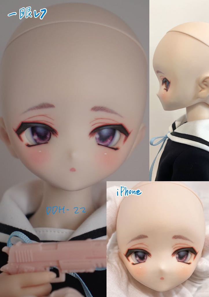 DDH-22 SW肌 カスタムヘッド(ソフビ盛り)＋アイ1種+おまけウィッグ