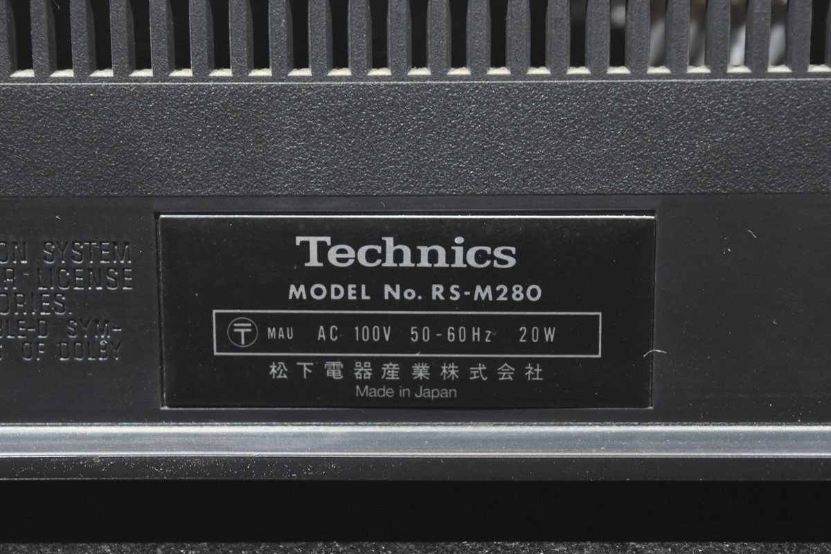 Technics RS-M280 カセットデッキ テクニクス JTechnics RS-M280