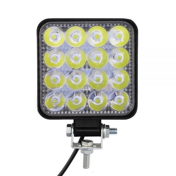 LED ワークライト 作業灯 12V/24V 兼用 48W 6000K ホワイト 防水 デッキライト 投光器 車幅灯 照明 トラック 10個セット 05 48W LED ワークライト 10個セット ライトライフ LED投光器4個WK15